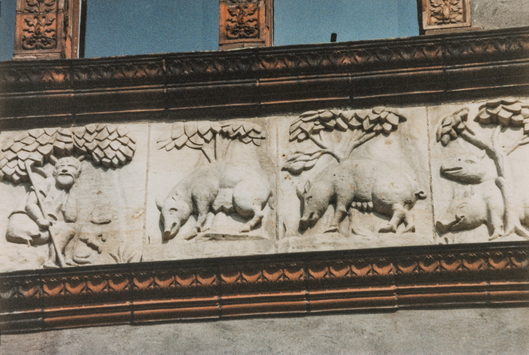 Vorschaubild Wismar: Fürstenhof, Reliefplatten mit Themen aus Bibel und Antike